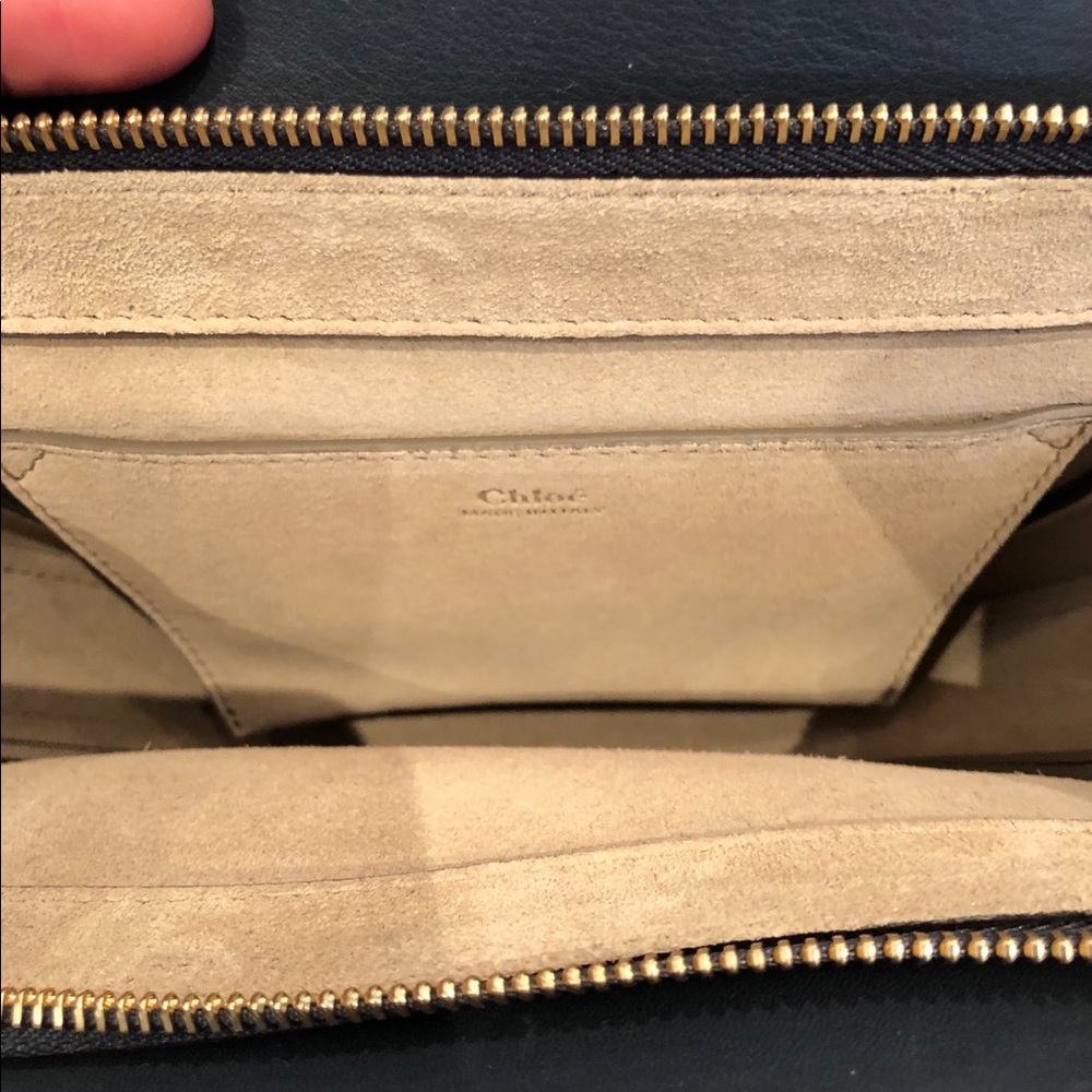 *SOLD*CHLOE Silver Blue Calfskin Suede Small Pixie - Picture 7 of 8